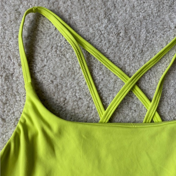 Blogilates Lime Green Strappy Crop Top Size 1x - Picture 2 of 6